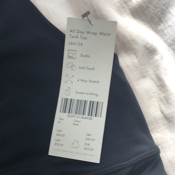 #600🆕[M] Sweaty Betty-All day wrap waist tank top - Picture 3 of 8